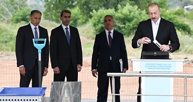 Xankəndi Dəmir Yolu və Avtovağzal Kompleksinin təməli qoyuldu Fotolar