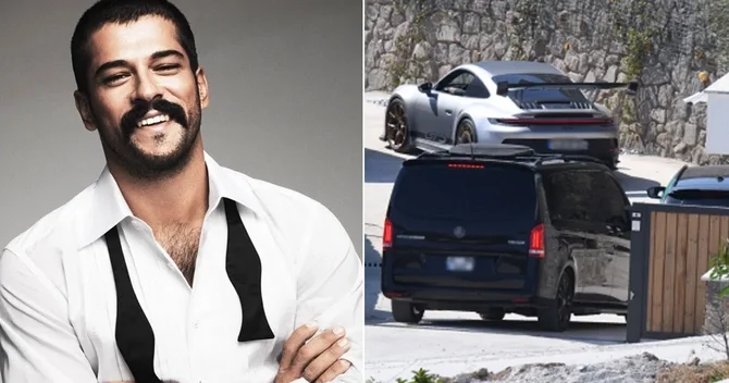 Burak Özçivit istirahətə milyonluq maşınlarını da apardı
