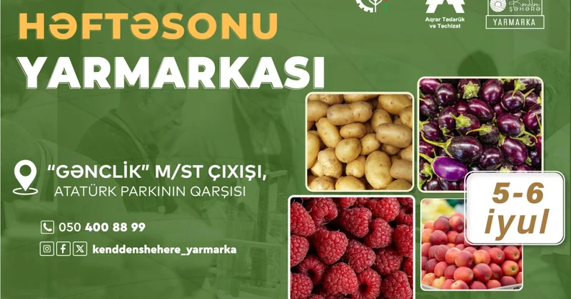 “Kənddən Şəhərə” həftəsonu yarmarkası təşkil olunacaq