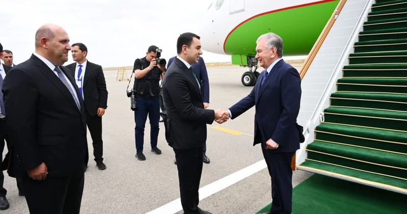 Şavkat Mirziyoyev və Ersin Tatar Füzuli rayonuna səfərə gəliblər