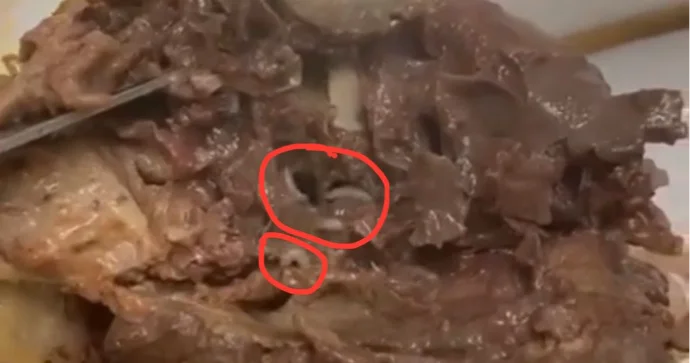 Bakıda uşaqlar marketdən qril aldı, içindən qurd çıxdı VİDEO