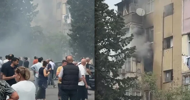 В жилом доме в Баку произошел пожар