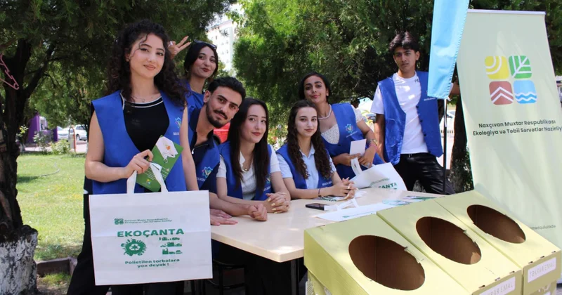 Naxçıvanda “Polietilen torbaları gətir, ekoçantanı götür!” aksiyası keçirilib