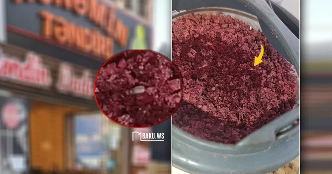 Məşhur təndirxanada biabırçılıq Yeməyə əlavə verilən sumağa qurd düşübmüş