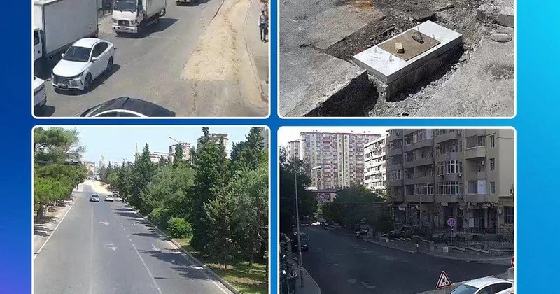 В Баку из за ремонта ограничено движение транспорта на ряде улиц