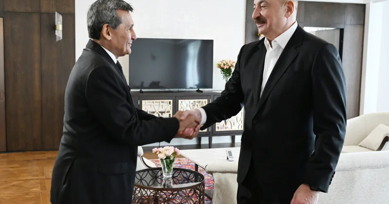 Azərbaycan Prezidenti İlham Əliyev Xankəndidə Türkmənistanın Nazirlər Kabineti Sədrinin müavinini qəbul edib