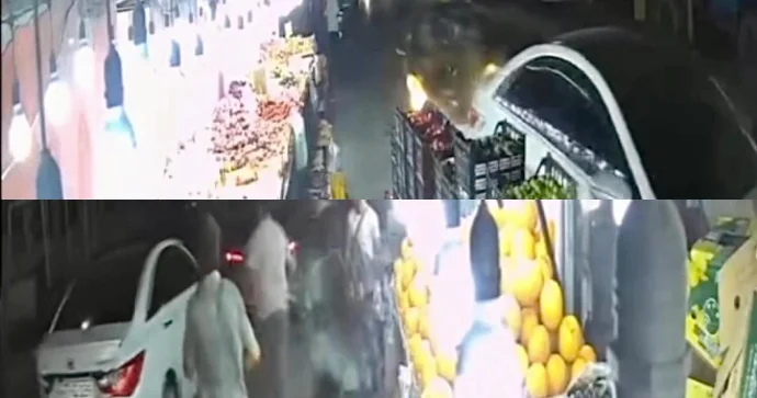 Maştağada sərxoş qazi ayağını qaza basıb zəncirvari qəza törətdi ANBAAN VİDEO