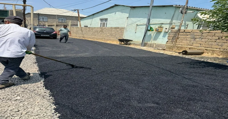 Şəhidin adını daşıyan küçəyə asfalt çəkilib