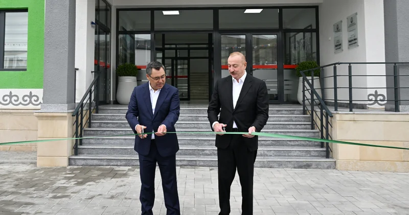 Manasın ruhu Xıdırlıda yaşayır Prezidentlərdən məktəb açılışını etdi FOTOLAR