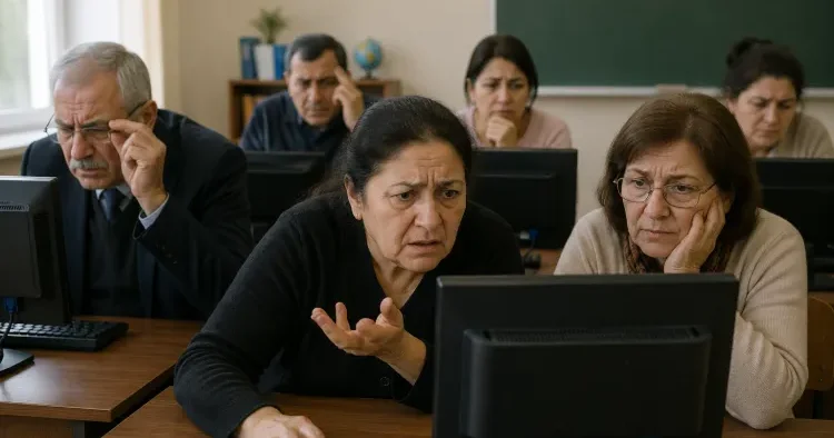 Müəllimlərimizin bir qismi kompüterdən belə istifadə edə bilmir AÇIQLAMA