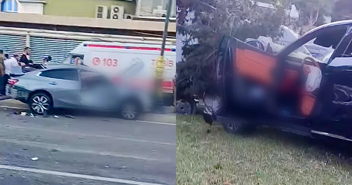Prospektdə zəncirvari qəza: 4 maşın toqquşdu, yaralılar var VİDEO