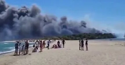 Лесные пожары начали угрожать населенным пунктам Франции ВИДЕО
