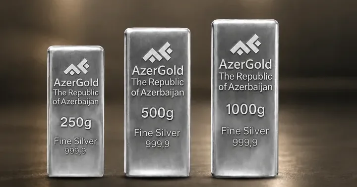 AzerGold gümüş külçələrin qiymətlərini açıqladı: 1 kiloqramlıq külçə 5 min manata satılır