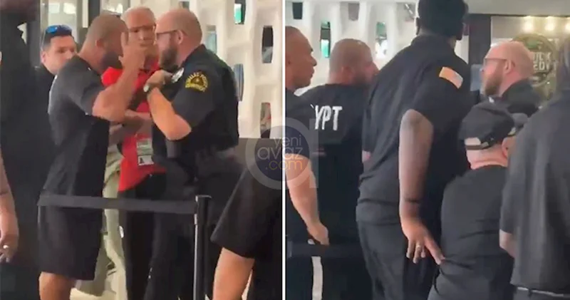 Misir millisinin üzvləri ilə ABŞ polisi arasında mübahisə düşdü Video