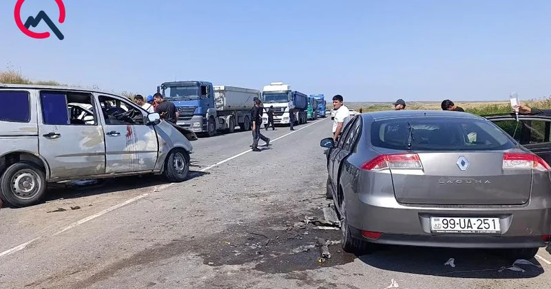 Ağdamda qəza oldu 6 yaralı var