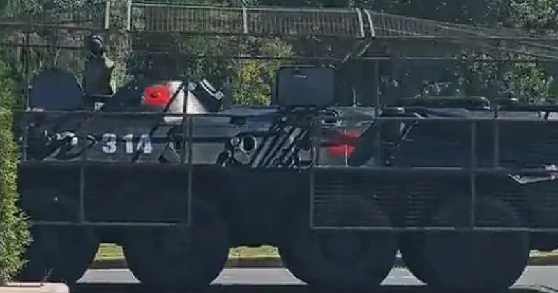 Таинственная военная техника в центре белорусского города ВИДЕО