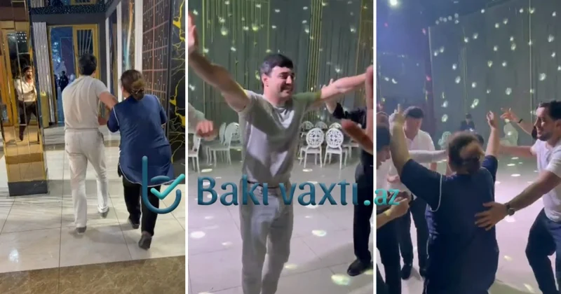 Xadimə ilə rəqs edən şəxsin kimliyi məlum olub Görün kimin oğlu imiş...