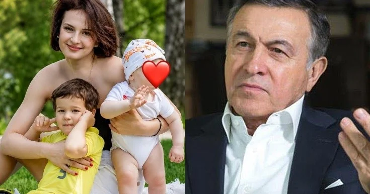 Araz Ağalarovun 27 yaşlı xanımı və övladları Foto