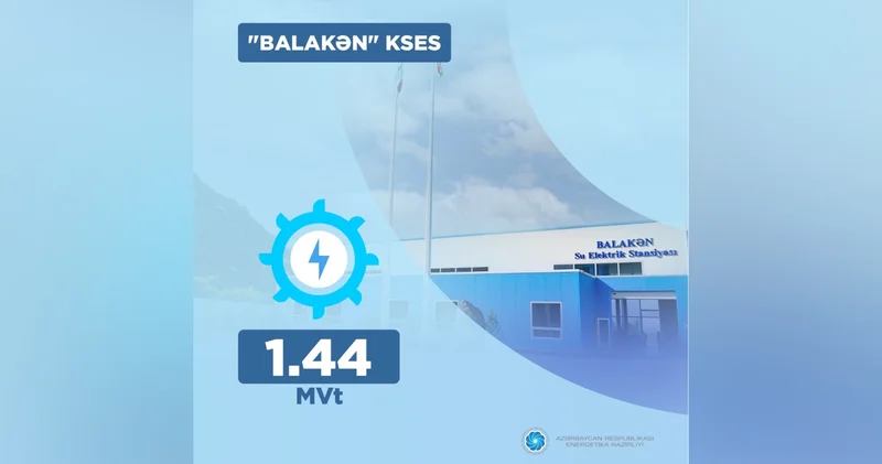 Balakən KSES də istehsal olunan enerjinin həcmi açıqlanıb