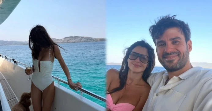 Nəsrinin həyat yoldaşı ilə yaxta gəzintisi Fotolar