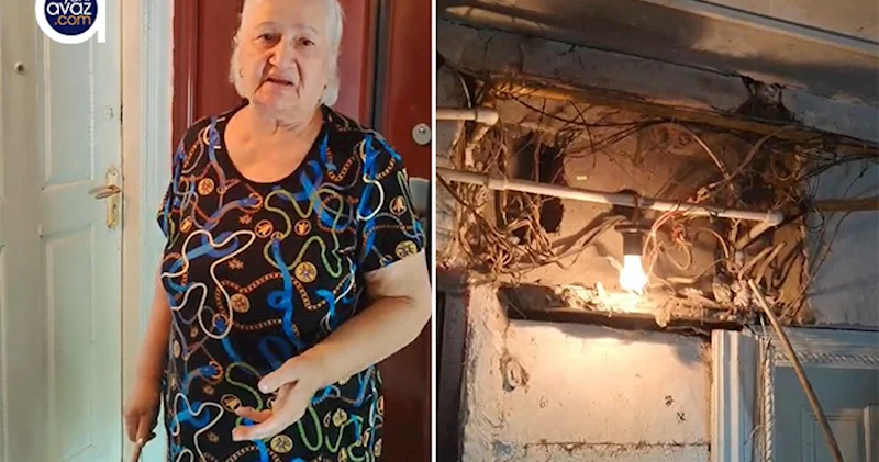 Mingəçevir sakini kommunal xətlərin keçdiyi şaxtaya görə narahatdır Video