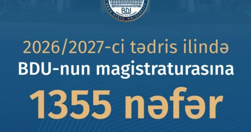 BDU nun magistraturasına 1 355 nəfər qəbul olunub