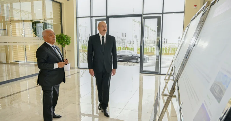 Prezident yarımstansiyanın açılışında FOTOLAR