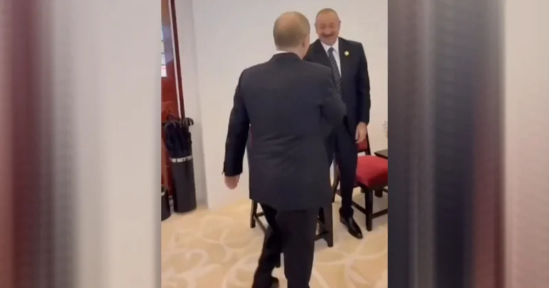 Prezident İlham Əliyev və birinci xanım Mehriban Əliyeva Prezident Putinlə salamlaşdı
