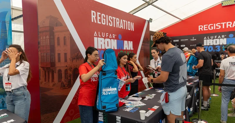 Баку готовится к Alufar IRONMAN 70.3 открытие деревни IRONMAN ФОТО