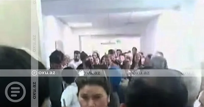 В больнице Сумгайыта произошел конфликт из за очереди ВИДЕО