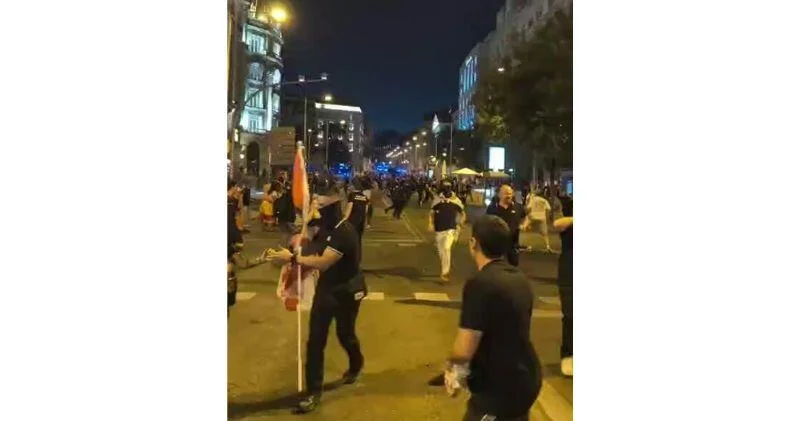 Протесты против миграции в Мадриде ВИДЕО