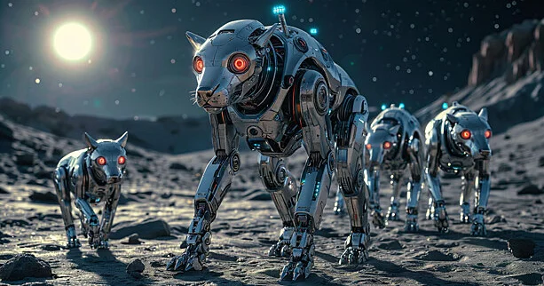 Çin Ay mağaralarını üçün robot itlər yaradır...