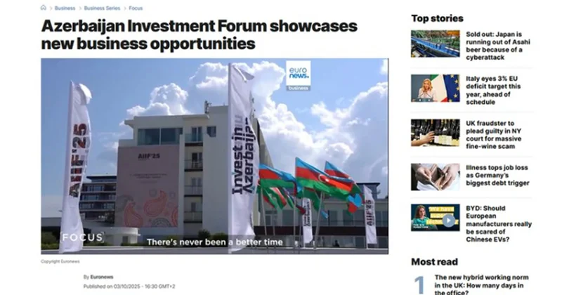 “Euronews” Azərbaycanda ilk dəfə keçirilən forumdan reportaj hazırladı