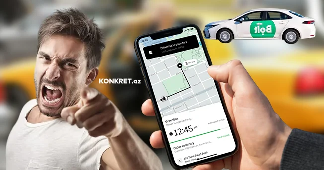 Taksi sürücüsü kart sifarişini götürmür KONKRET