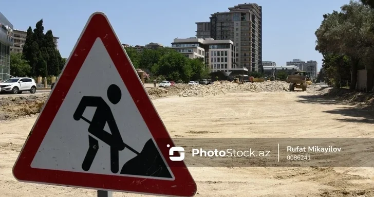 На одном из проспектов Баку ограничат движение из за ремонтных работ