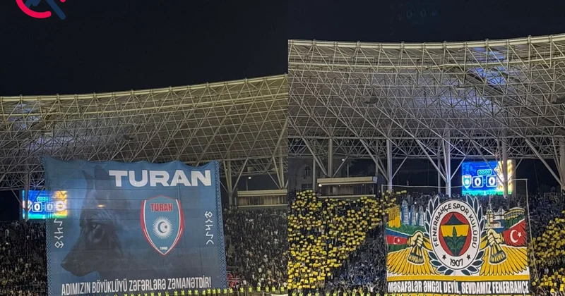 “Turan Tovuz” və “Fənərbaxça” azarkeşlərindən anlamlı pankartlar Fotolar