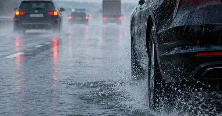 В Баку из за непогоды ограничили скорость движения на нескольких дорогах