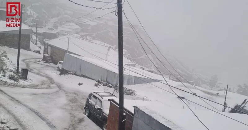 Şimal bölgəsində payızın ilk qarı FOTO