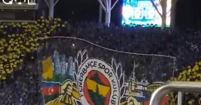 “Turan Tovuz” “Fənərbaxça” matçında möhtəşəm pankart Video