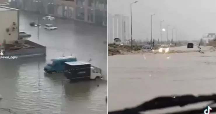 Binə və Hövsanı su basdı VİDEO