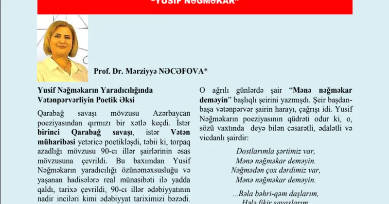 Yusif Nəğməkarın yaradıcılığı Türkay dərgisində