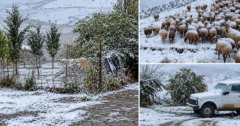 Bu ərazilərə qar yağır Foto
