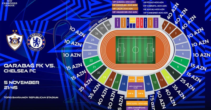 “Qarabağ” “Çelsi” oyununun biletlərinin qanunsuz satışı ilə bağlı araşdırma aparılır