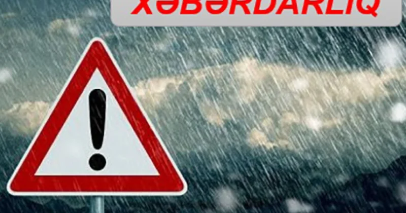 Noyabrın 4 dən 5 i gündüzədək hava yağıntılı olacaq XƏBƏRDARLIQ