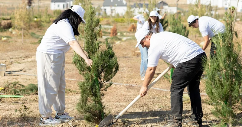 AzInTelecom организовал акцию по посадке деревьев в Агдаме (ФОТО)