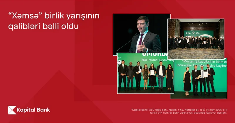 Kapital Bank стал победителем конкурса Xəmsə с двумя проектами