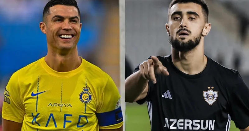 Toral Bayramov əli Kriştiano Ronaldonun çiynində Foto