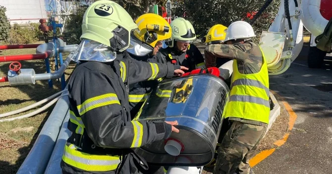 DYMX Neft Emalı Zavodunda yanğın taktiki təlim keçirib