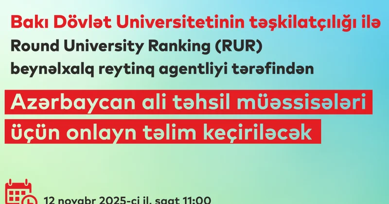 BDU beynəlxalq reytinq agentliyi ilə birgə ali təhsil müəssisələri üçün onlayn təlim təşkil edəcək