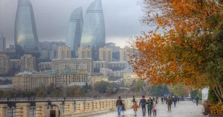 Во вторник в Баку юго восточный ветер, ливневые дожди